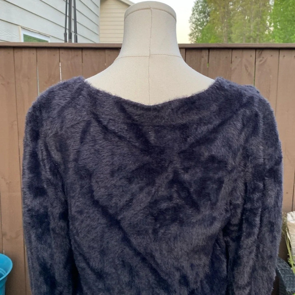 Free people Moonbeam black fuzzy pullover sweater size medium - Picture 9 of 16
